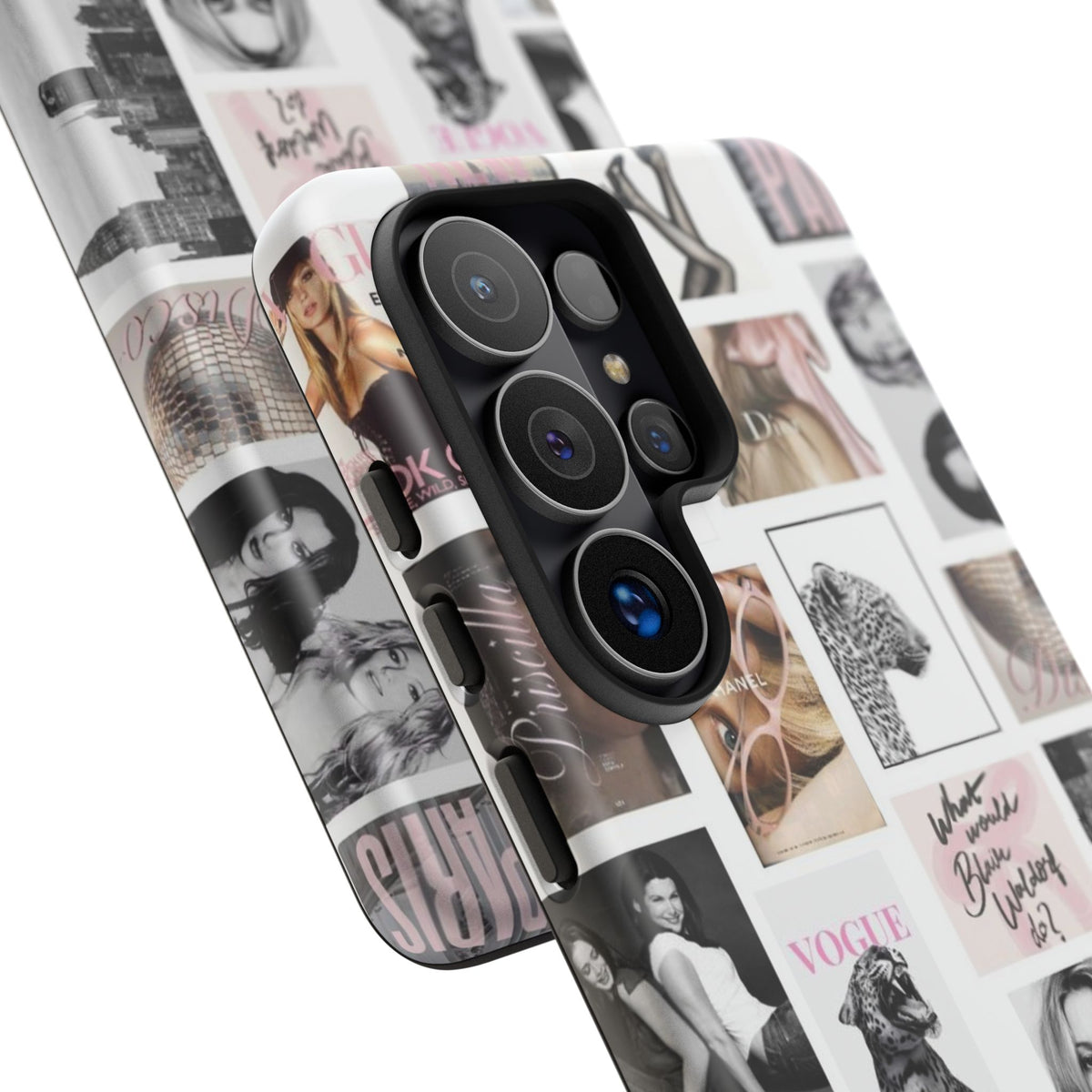Fashion Collage Phone Case — Pink Vogue Magazine Aesthetic Tough Case