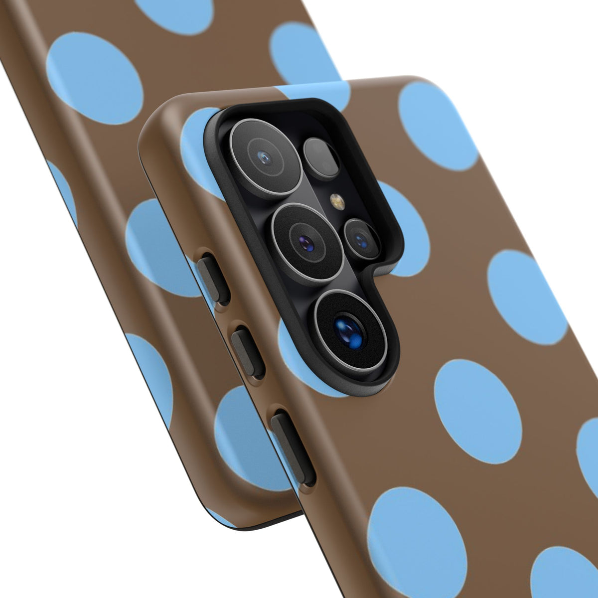 Polka Dots (Blue & Brown)