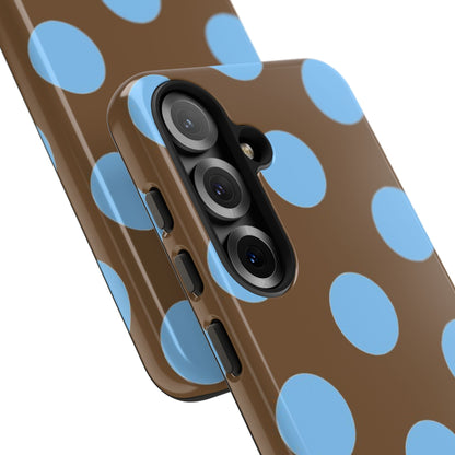 Polka Dots (Blue & Brown)