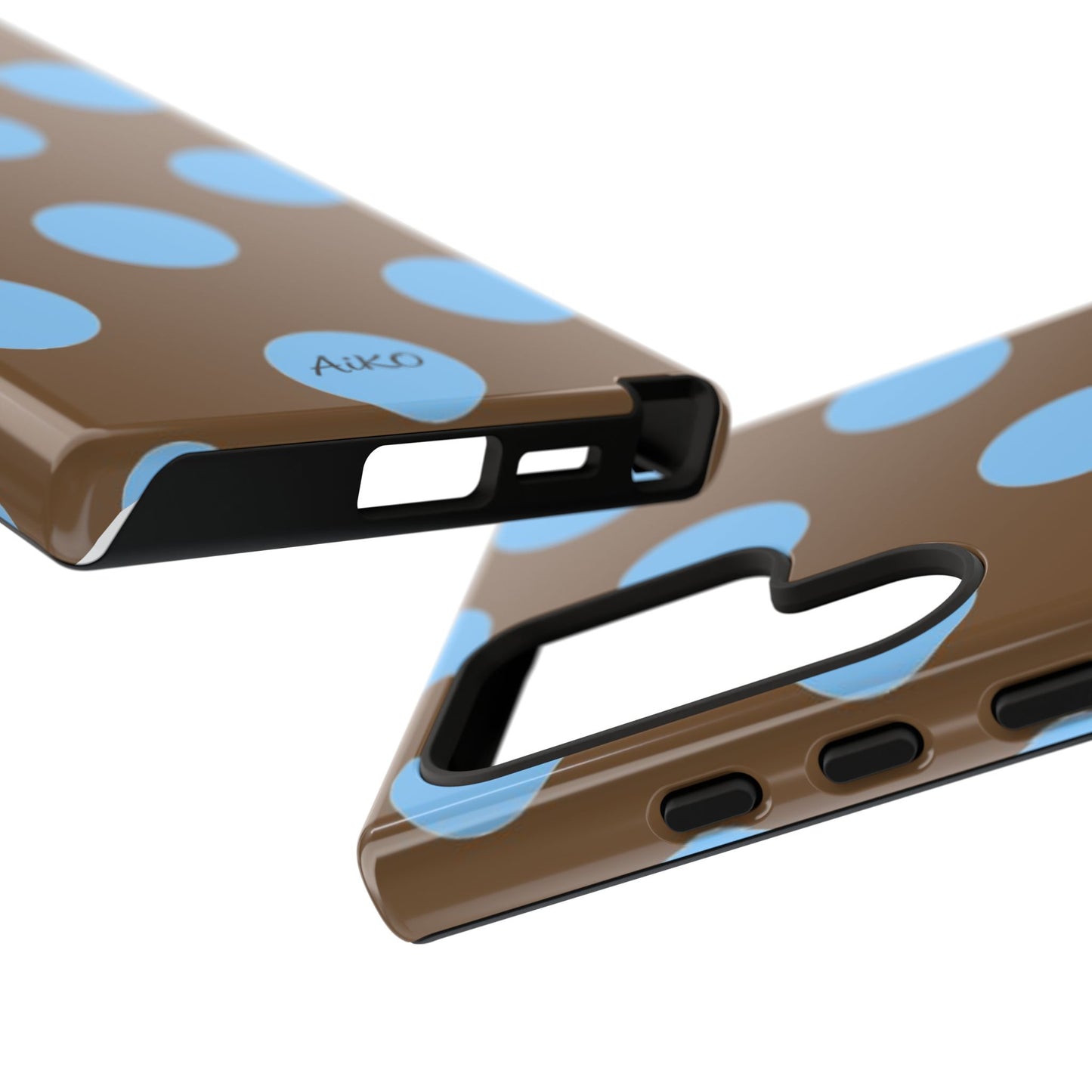 Polka Dots (Blue & Brown)