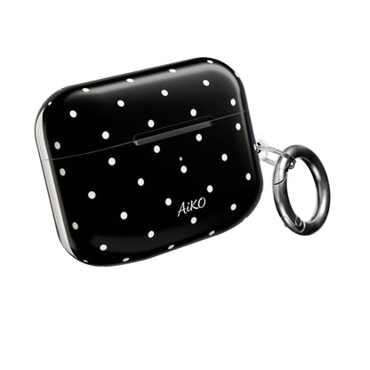 Polka Dot (Black and white) AirPods Cases
