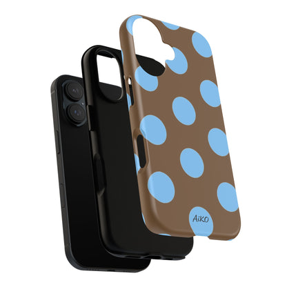 Polka Dots (Blue & Brown)