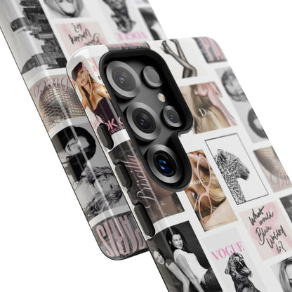 Fashion Collage Phone Case — Pink Vogue Magazine Aesthetic Tough Case