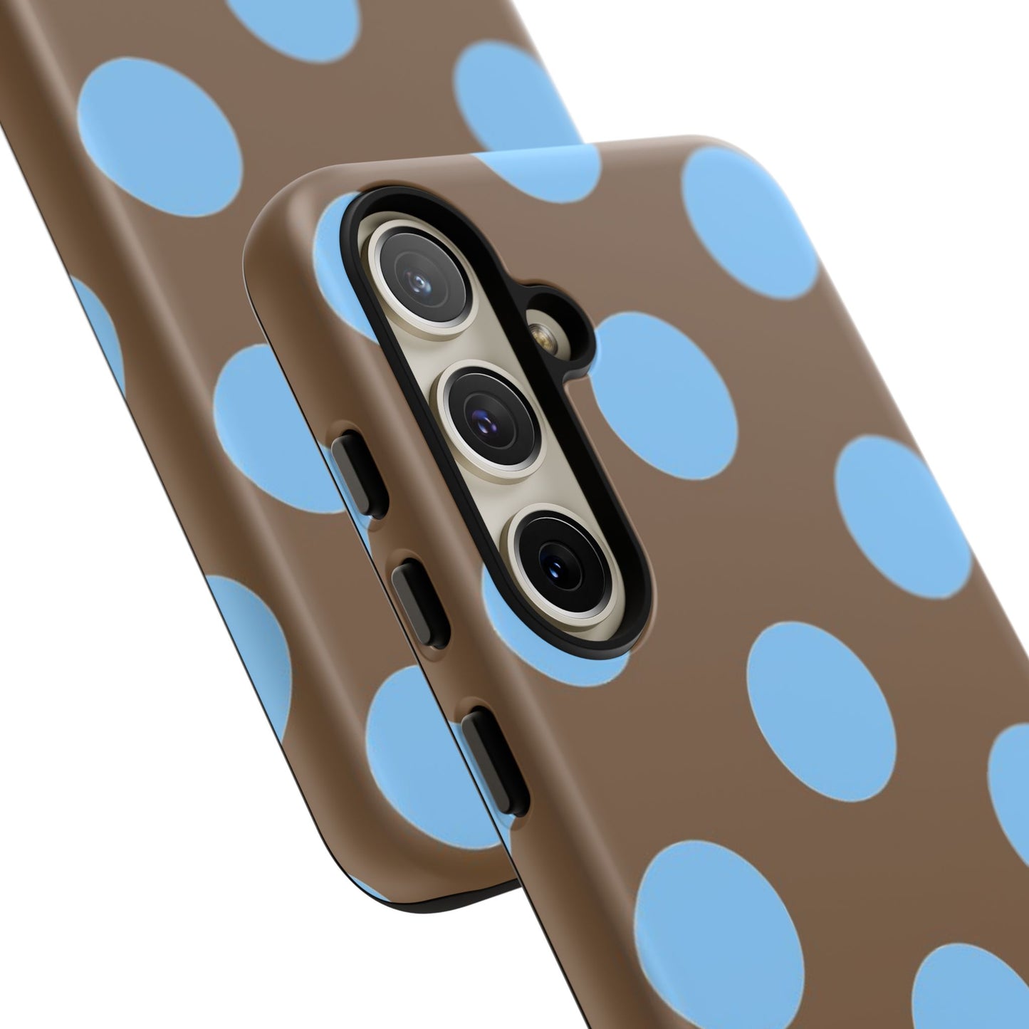Polka Dots (Blue & Brown)