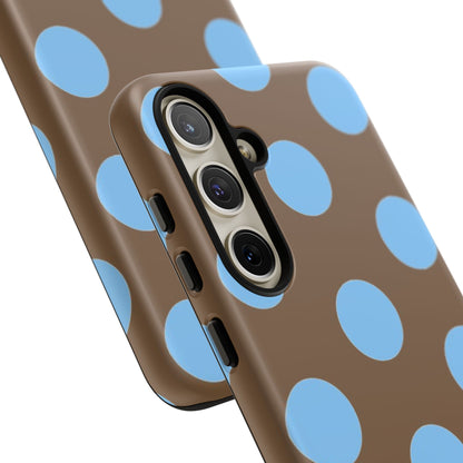 Polka Dots (Blue & Brown)