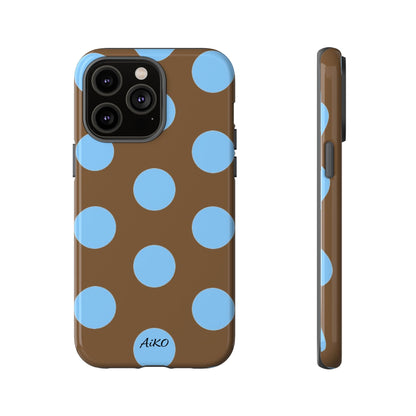 Polka Dots (Blue & Brown)