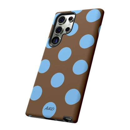 Polka Dots (Blue & Brown)