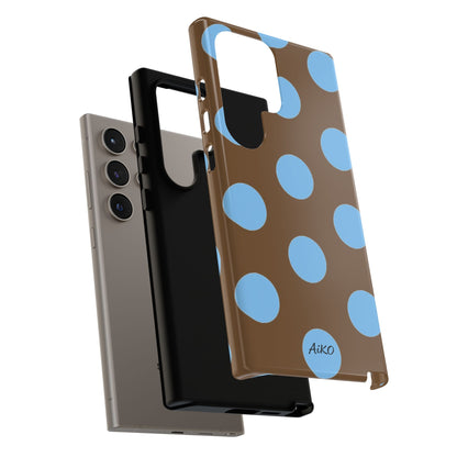 Polka Dots (Blue & Brown)