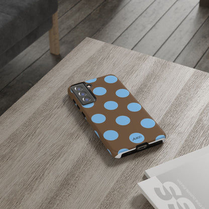 Polka Dots (Blue & Brown)