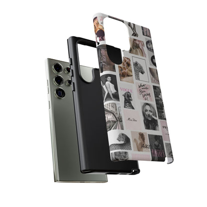 Fashion Collage Phone Case — Pink Vogue Magazine Aesthetic Tough Case