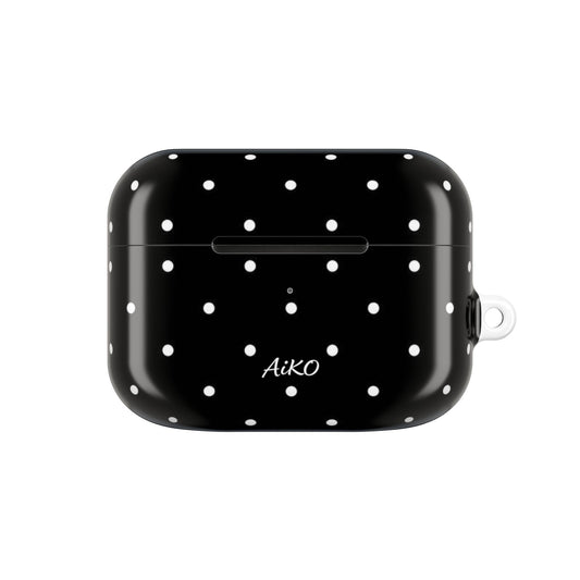 Polka Dot (Black and white) AirPods Cases