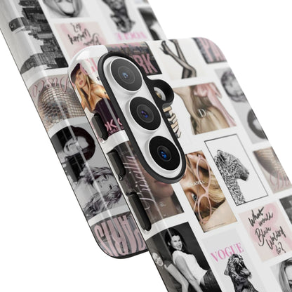 Fashion Collage Phone Case — Pink Vogue Magazine Aesthetic Tough Case