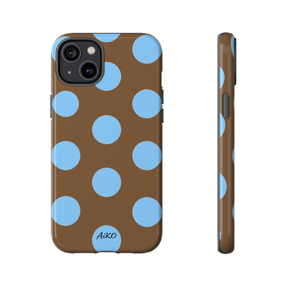Polka Dots (Blue & Brown)