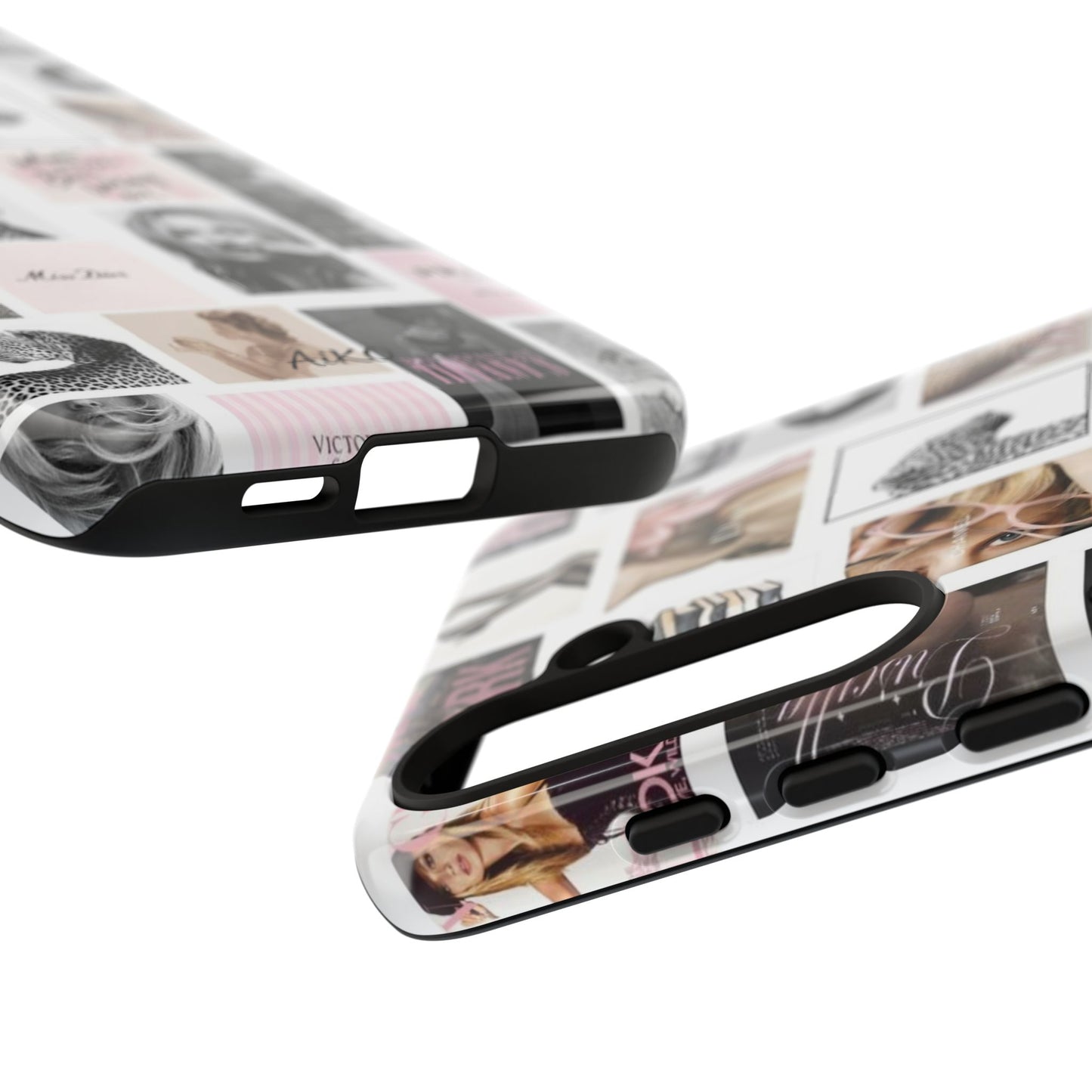 Fashion Collage Phone Case — Pink Vogue Magazine Aesthetic Tough Case
