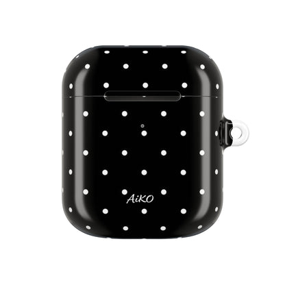 Polka Dot (Black and white) AirPods Cases