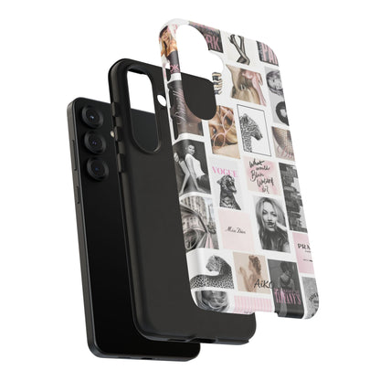 Fashion Collage Phone Case — Pink Vogue Magazine Aesthetic Tough Case