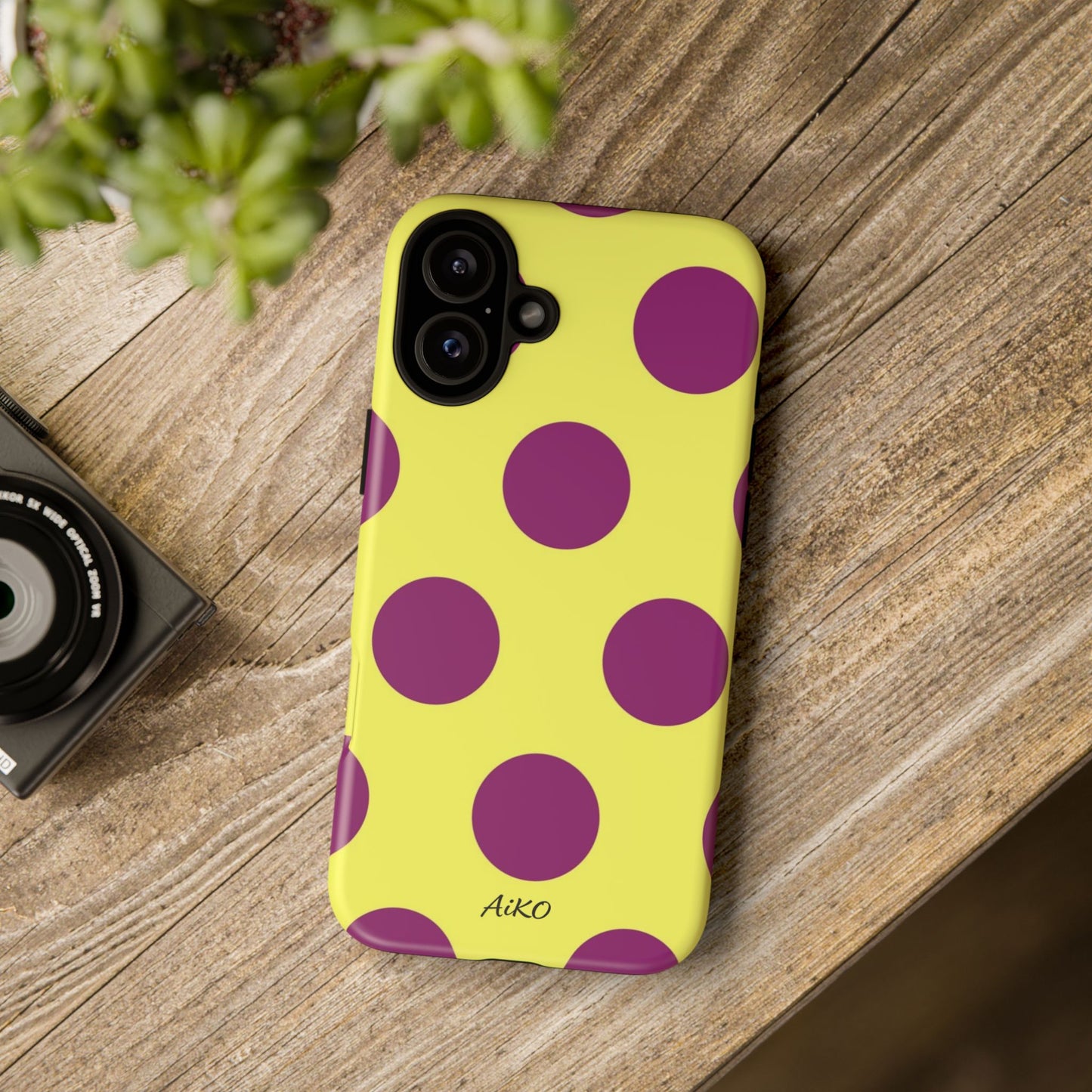 Polka Dots (Yellow & Purple)