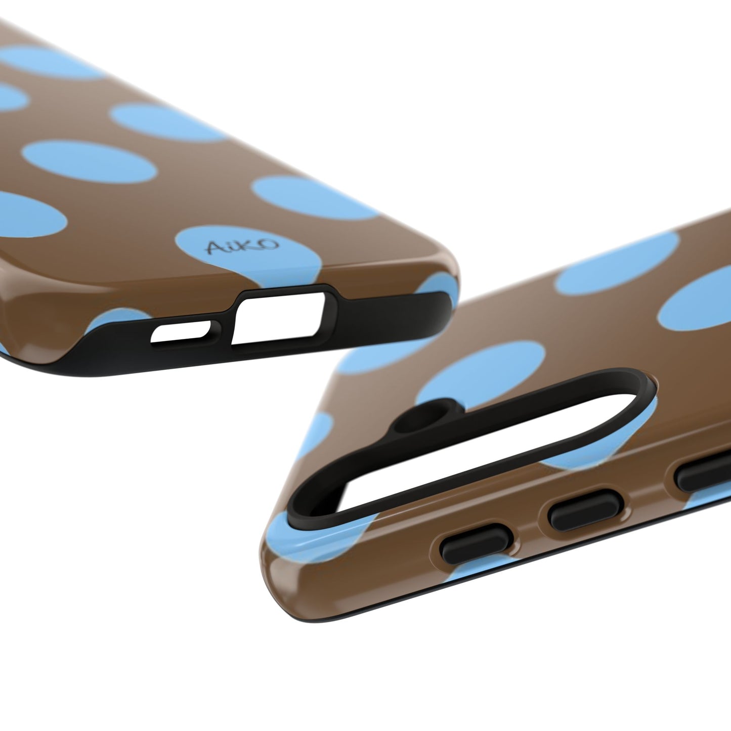 Polka Dots (Blue & Brown)
