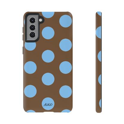 Polka Dots (Blue & Brown)