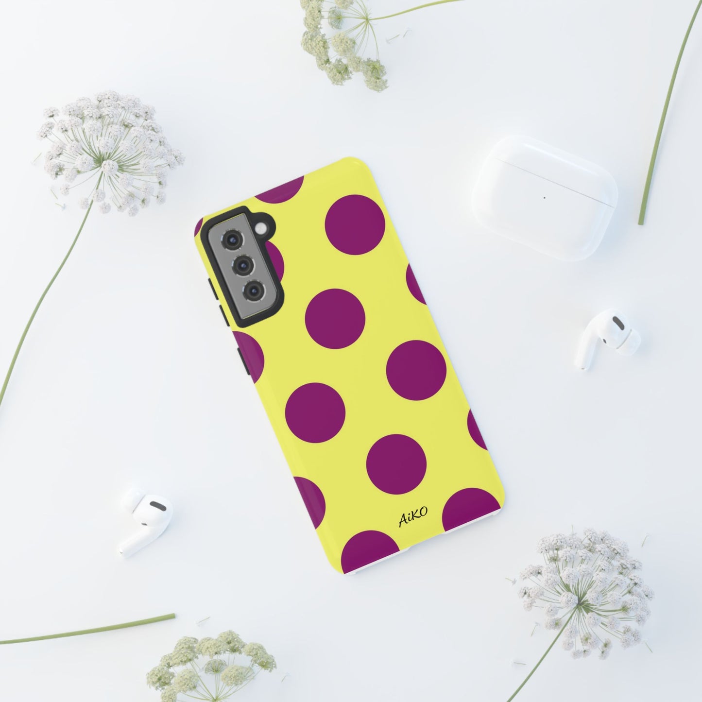 Polka Dots (Yellow & Purple)