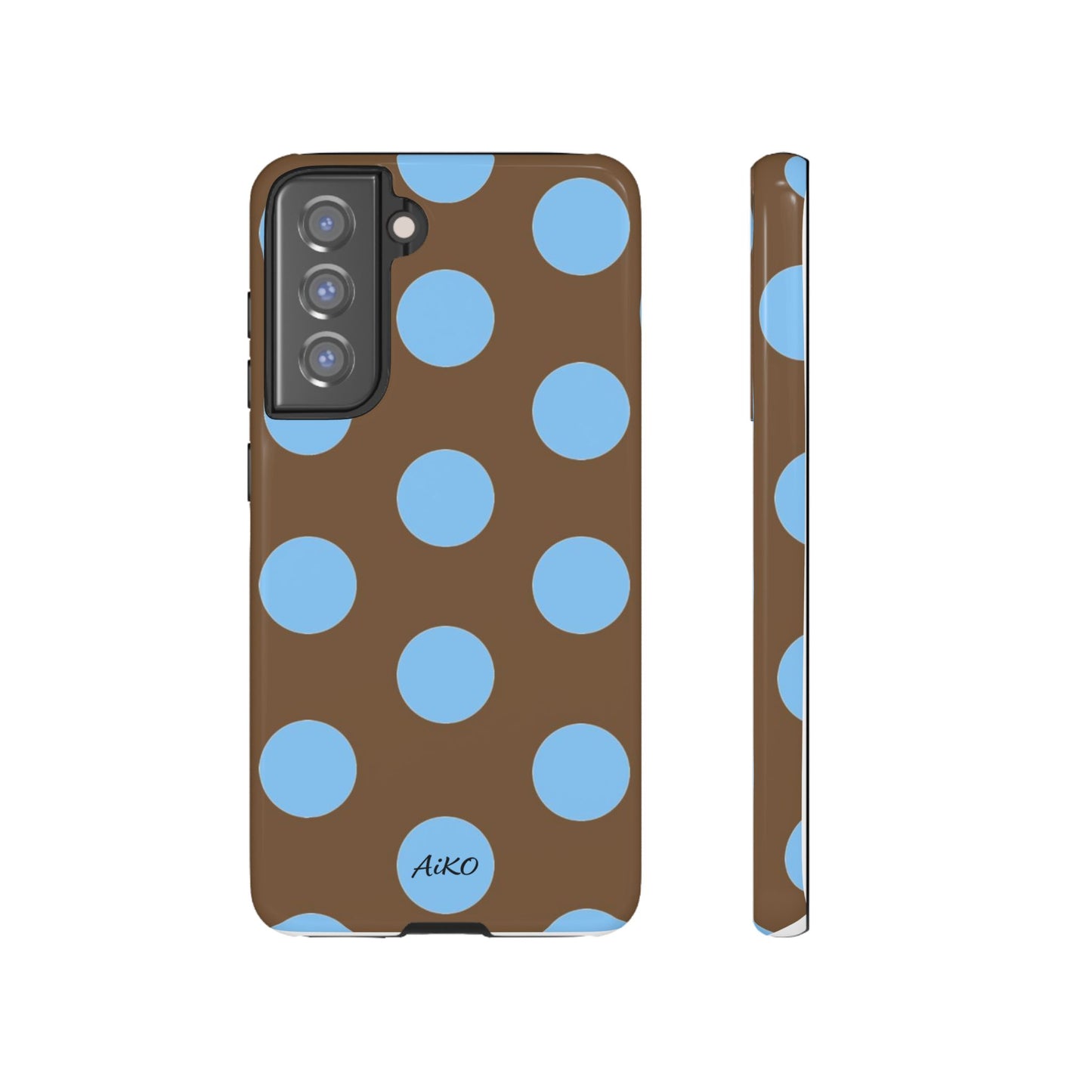 Polka Dots (Blue & Brown)