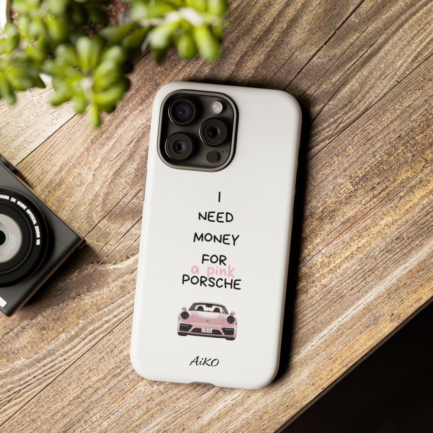 I Need Money For A Pink Porsche (White)