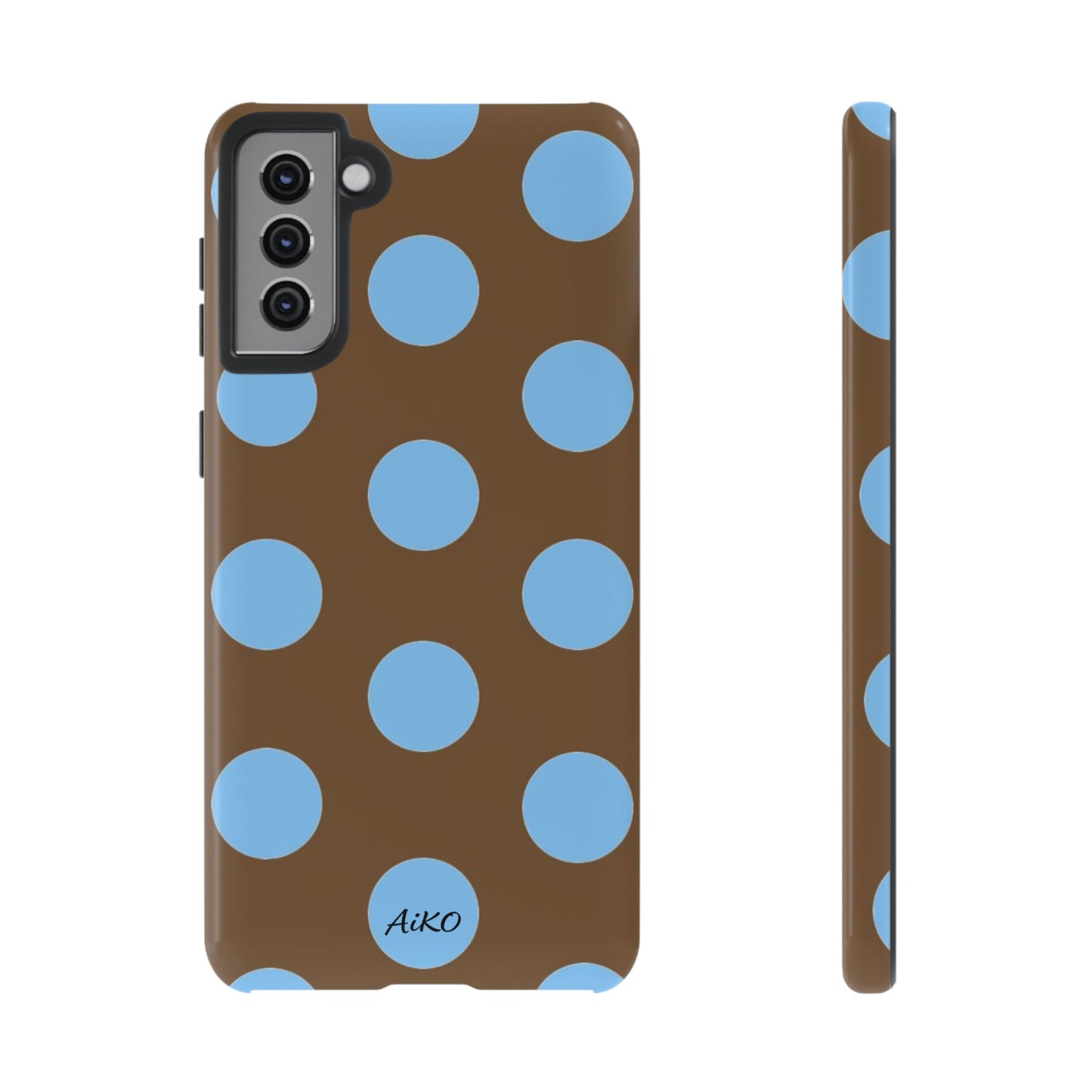 Polka Dots (Blue & Brown)
