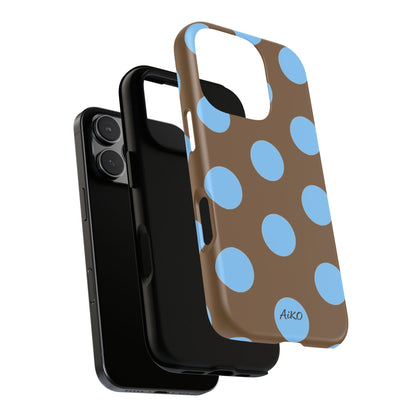 Polka Dots (Blue & Brown)