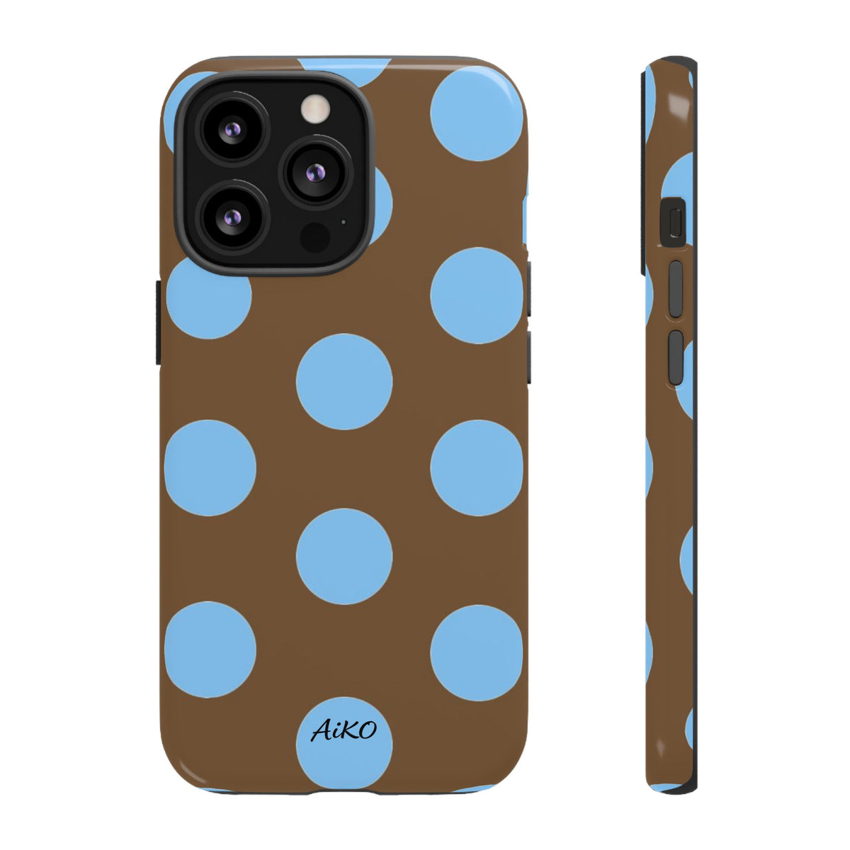 Polka Dots (Blue & Brown)