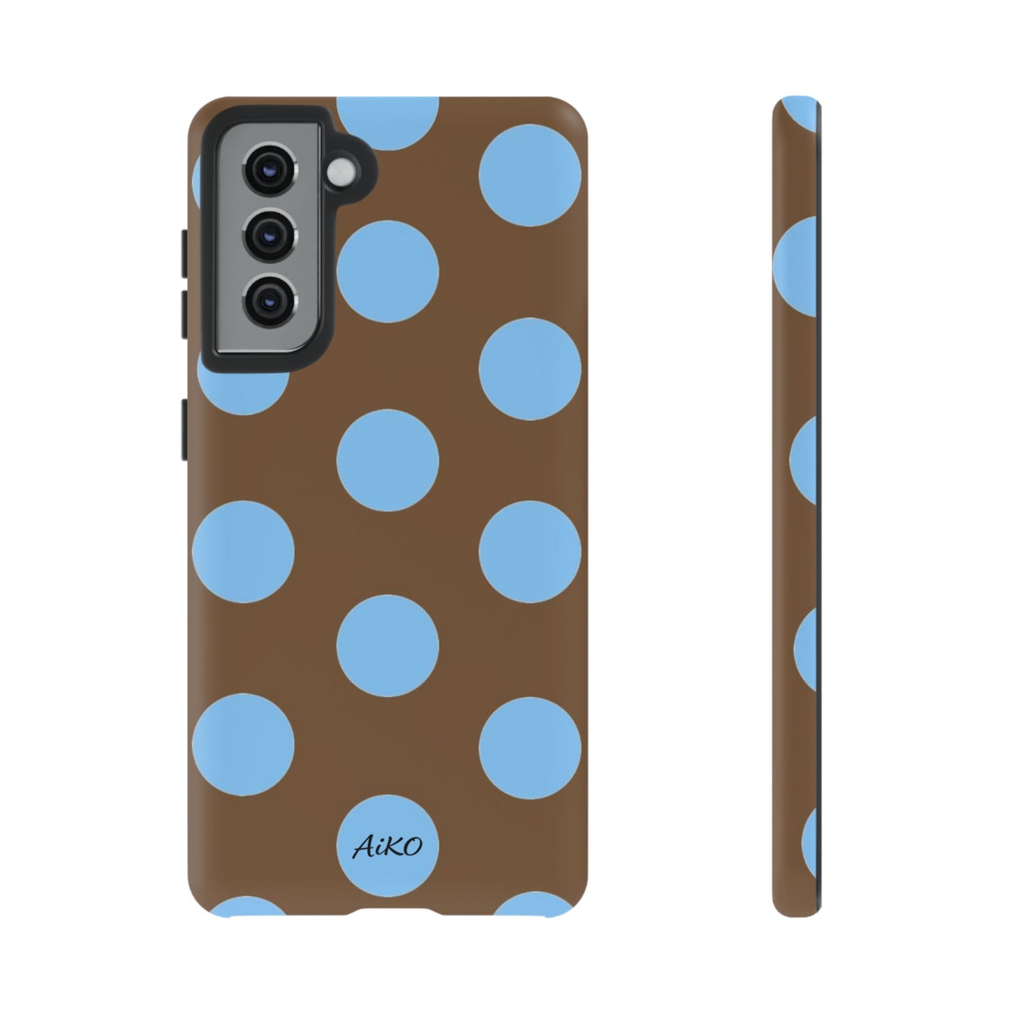 Polka Dots (Blue & Brown)