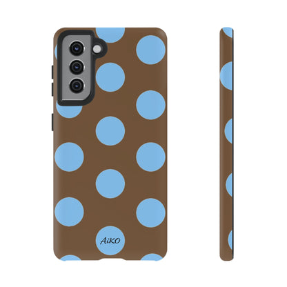 Polka Dots (Blue & Brown)