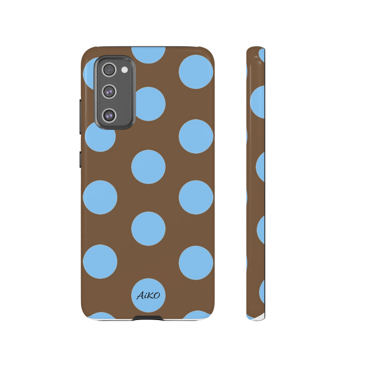 Polka Dots (Blue & Brown)