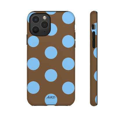 Polka Dots (Blue & Brown)