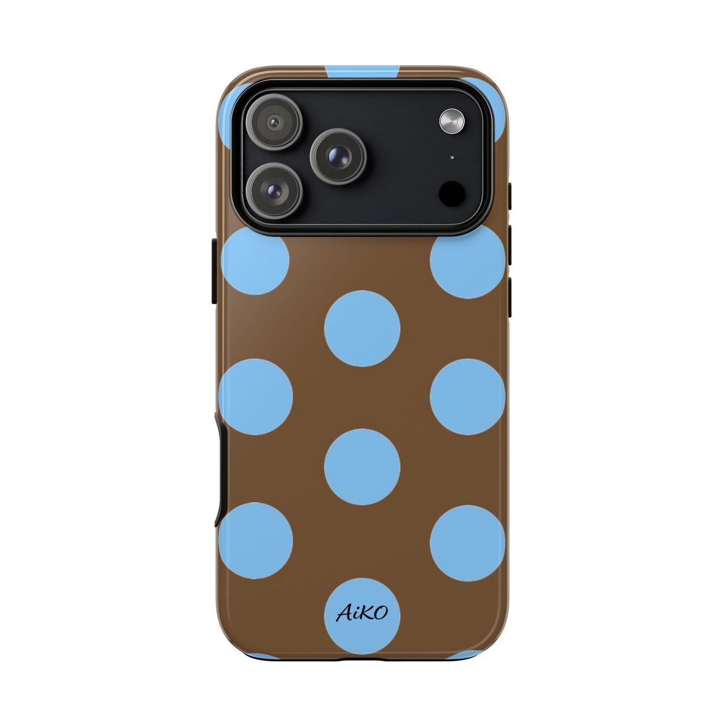 Polka Dots (Blue & Brown)
