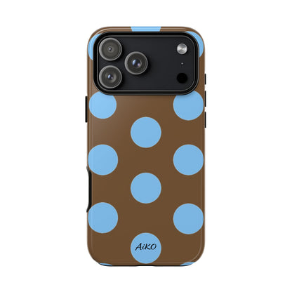 Polka Dots (Blue & Brown)