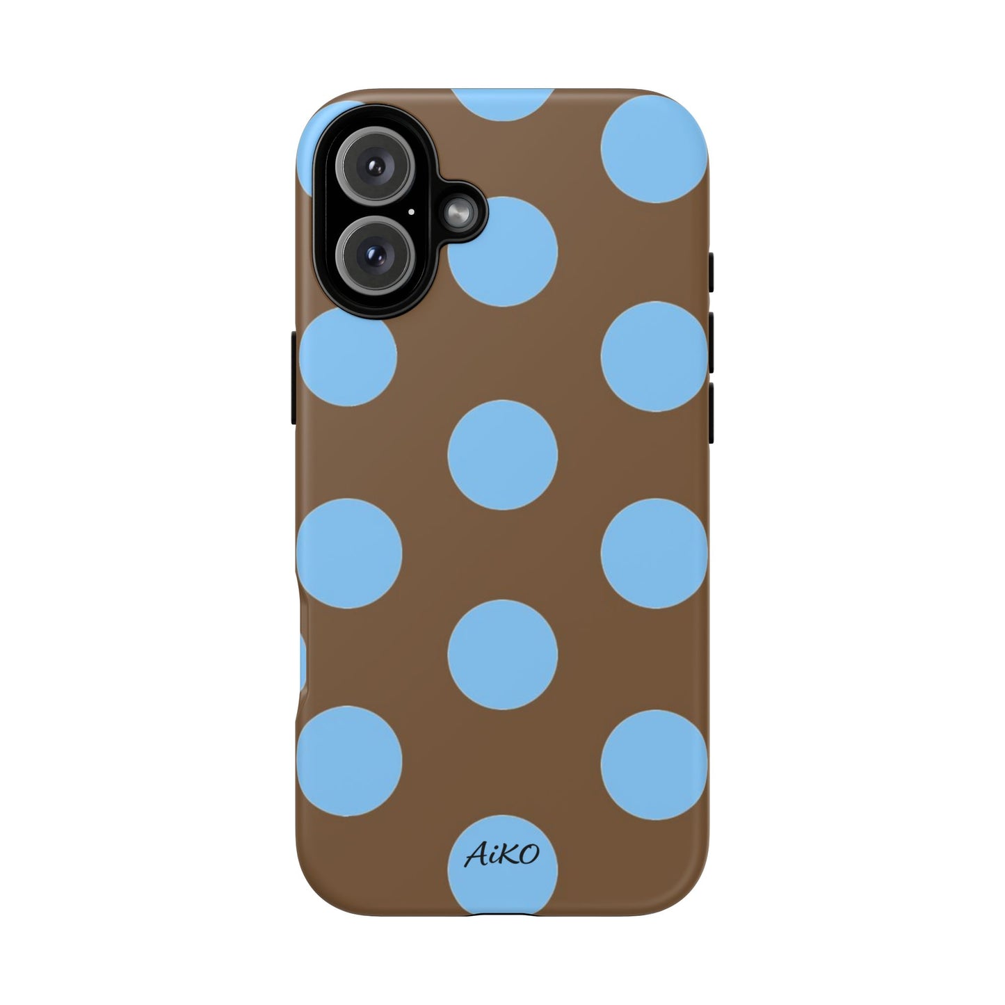 Polka Dots (Blue & Brown)