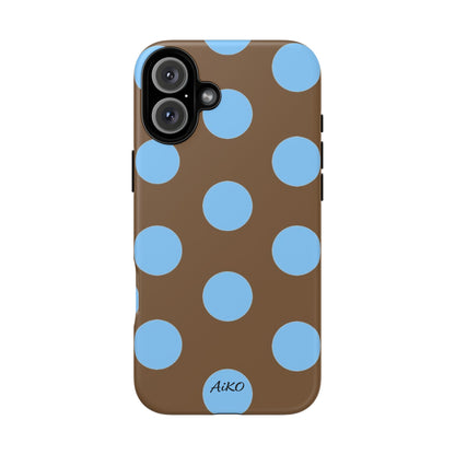 Polka Dots (Blue & Brown)