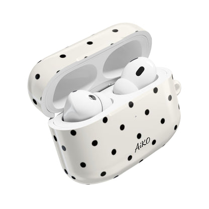 Polka Dot ( White and Black) AirPods Cases