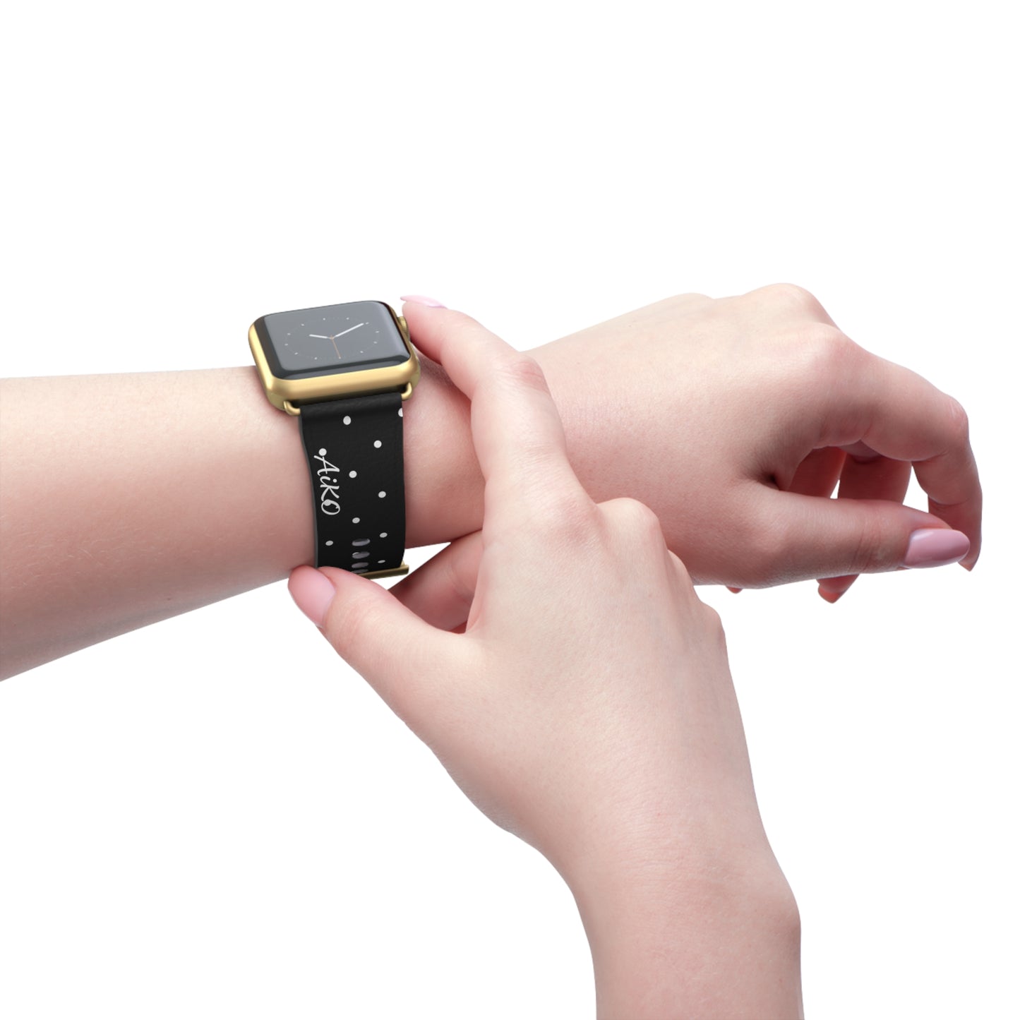 Polka Dot ( Black and White) Apple Watch Band