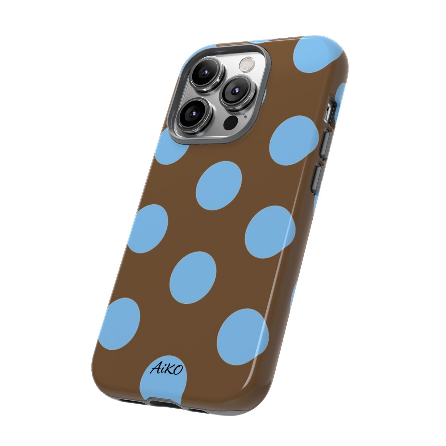 Polka Dots (Blue & Brown)
