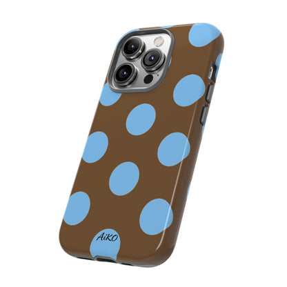 Polka Dots (Blue & Brown)