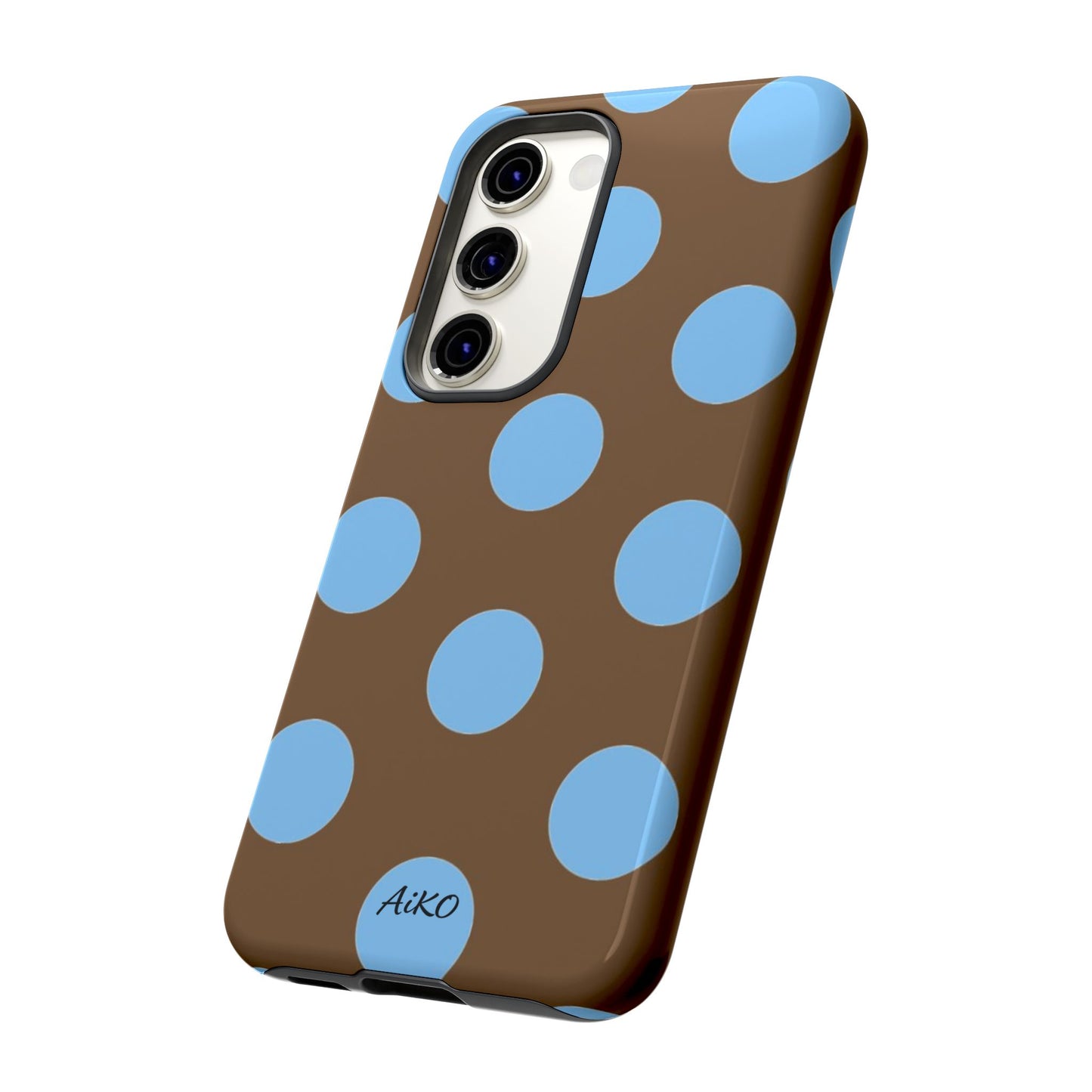 Polka Dots (Blue & Brown)