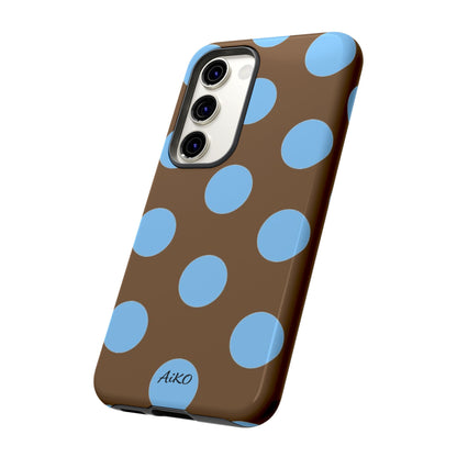 Polka Dots (Blue & Brown)