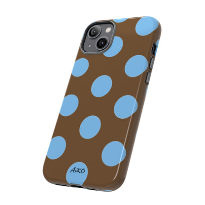 Polka Dots (Blue & Brown)