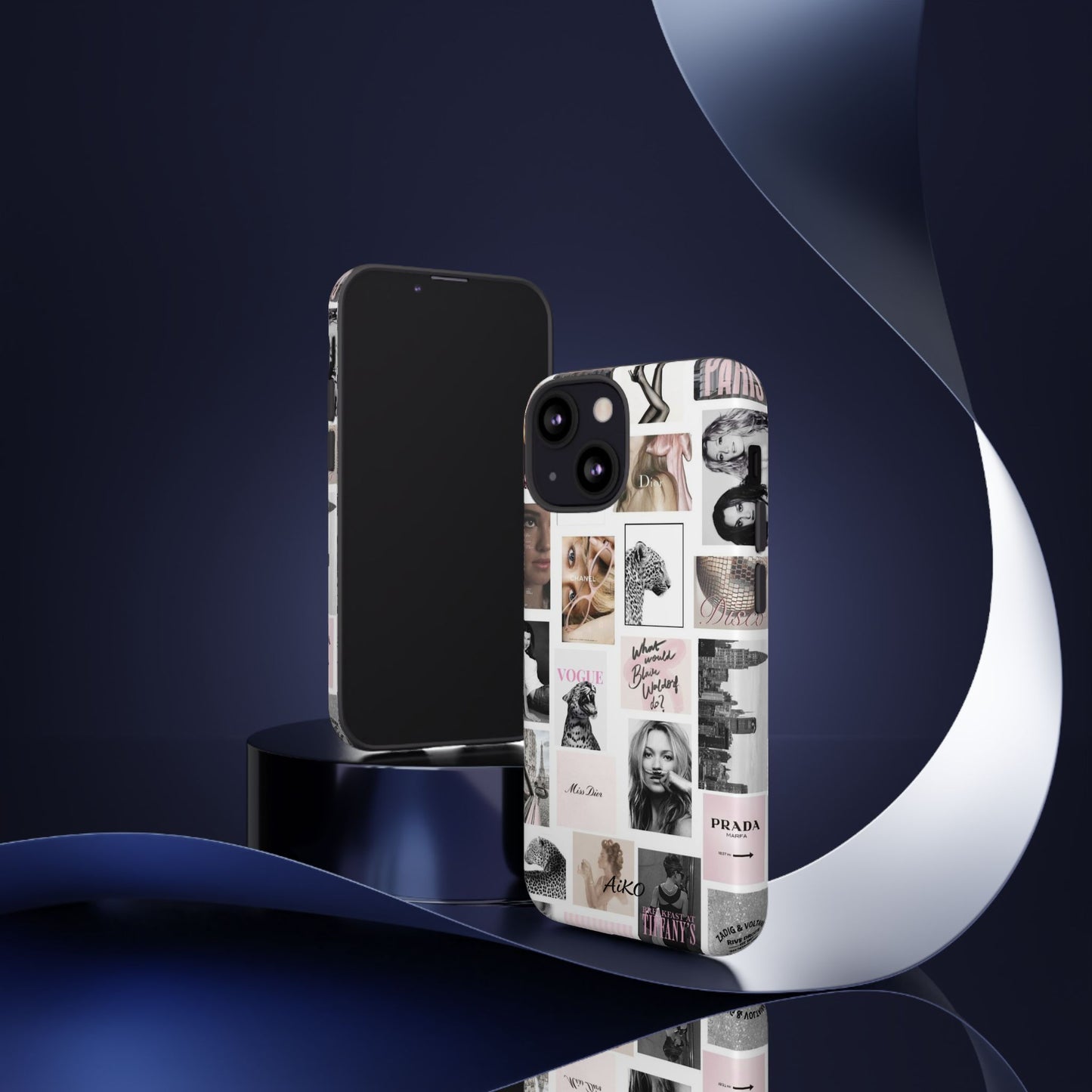 Fashion Collage Phone Case — Pink Vogue Magazine Aesthetic Tough Case