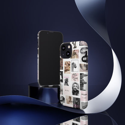 Fashion Collage Phone Case — Pink Vogue Magazine Aesthetic Tough Case