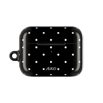 Polka Dot (Black and white) AirPods Cases