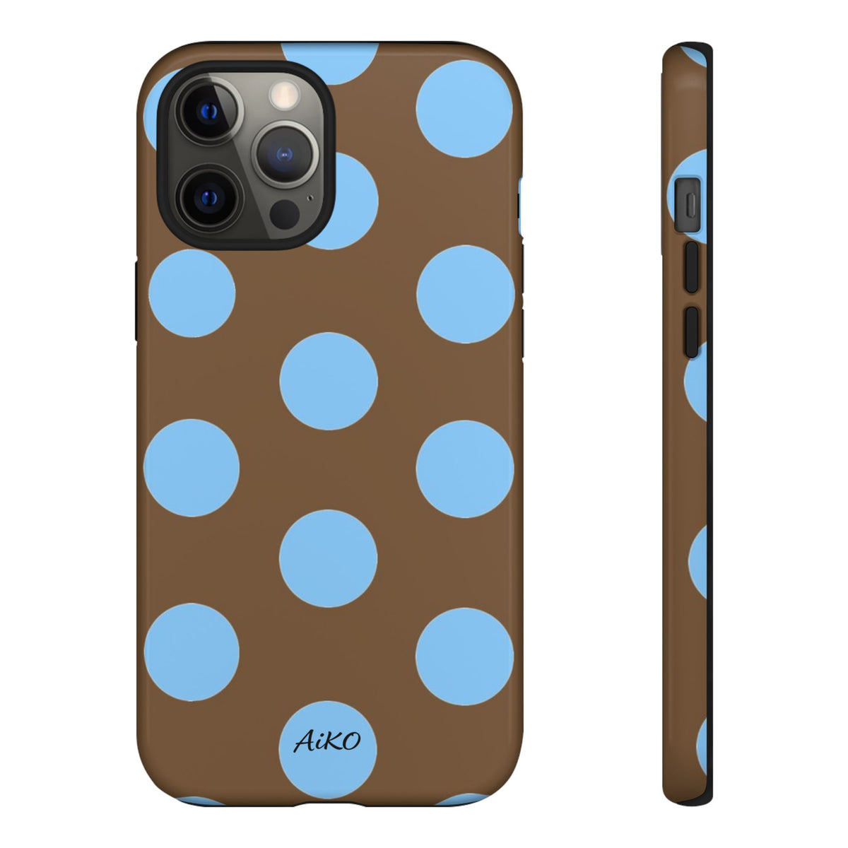 Polka Dots (Blue & Brown)