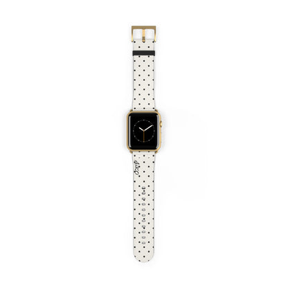 Polka Dot ( White and Black) Apple Watch Band