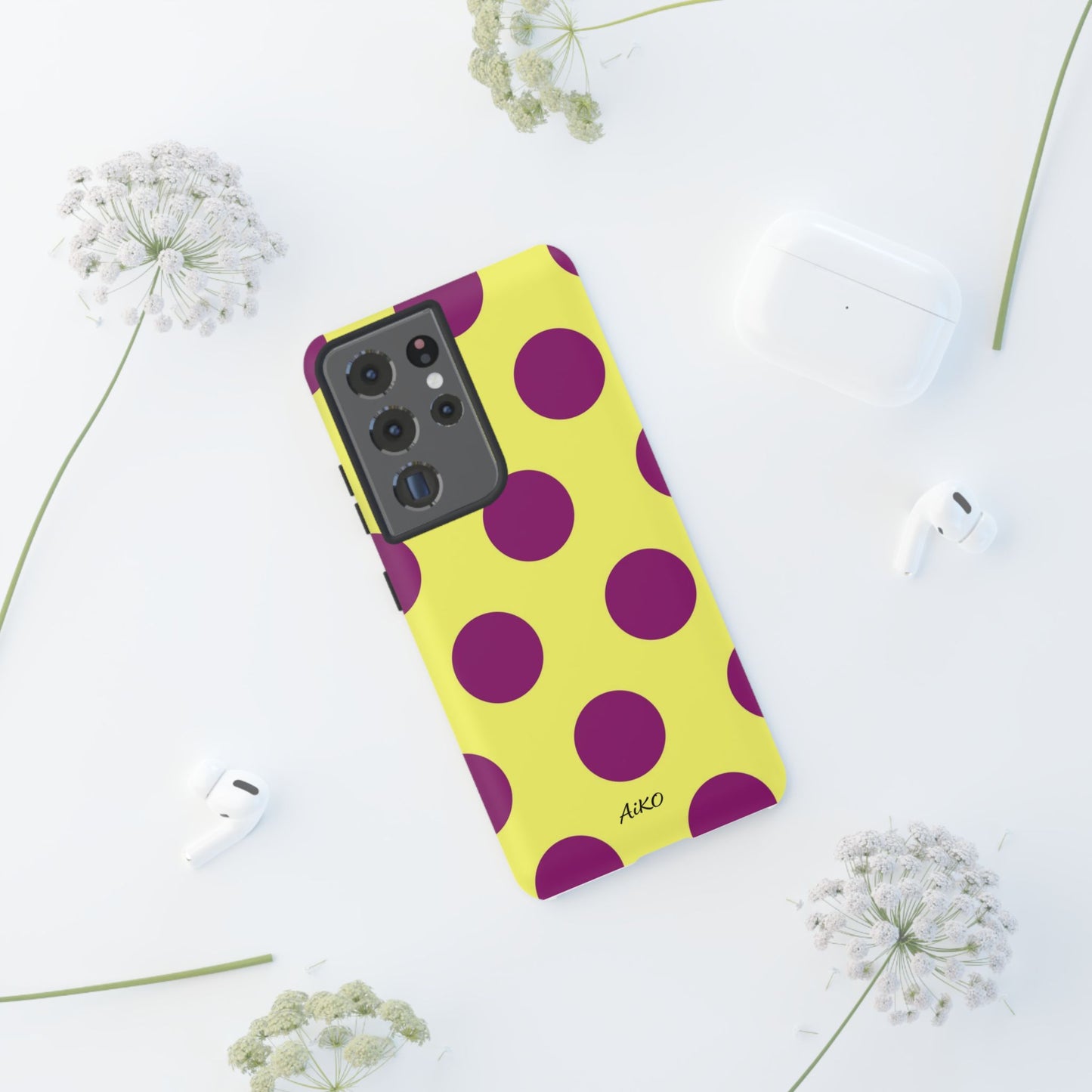 Polka Dots (Yellow & Purple)